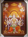 Beautiful Wooden Framed Canvas Print Picture of Hanumanji # 7 - 23 x 33"